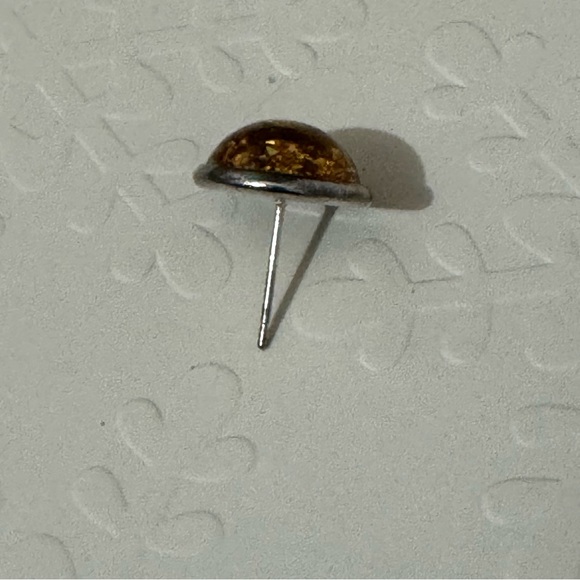 ❄️ SALE! BRAND NEW Festive Amber & Golden Colored Studs Sparkly Holiday Seasonal - Picture 8 of 10